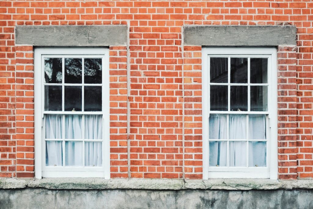 Red Brick building with 2 windows